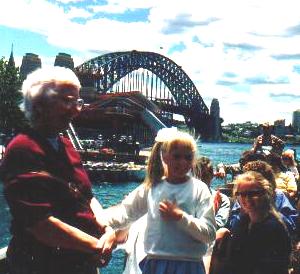 The Author with the Publisher's family - Sydney 1987  Claire Marriott